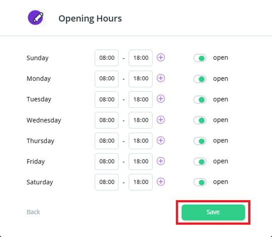 Branch Opening Hours