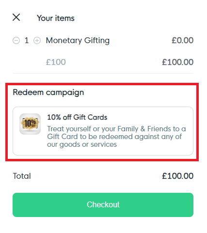 Campaign on Checkout