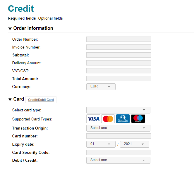 Credit Details