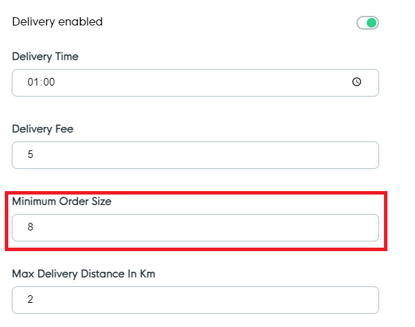 Edited Minimum Order