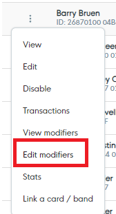 Facilipay Edit Modifiers