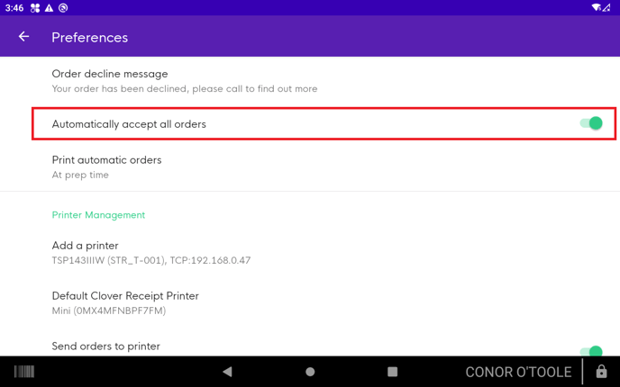 Auto Accept On