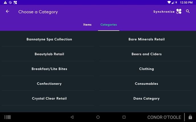 Category list