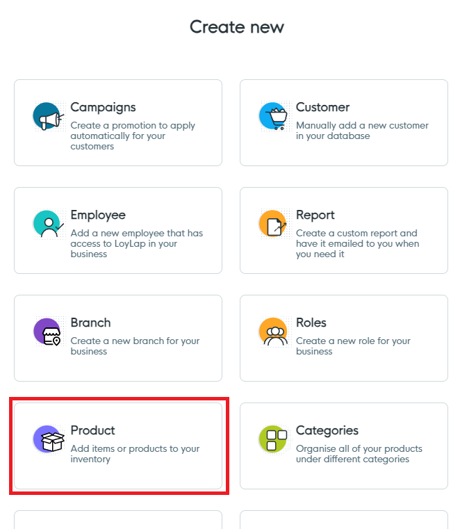 Create Product