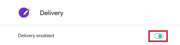 Delivery Enabled