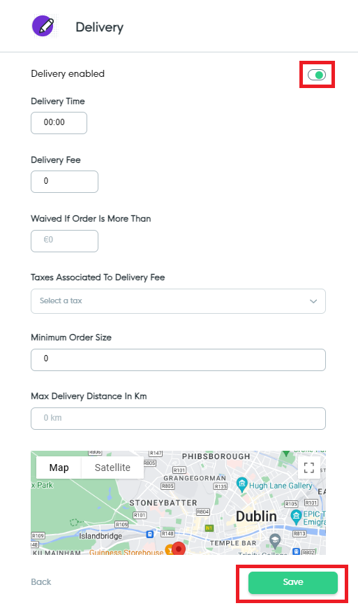 Delivery Options