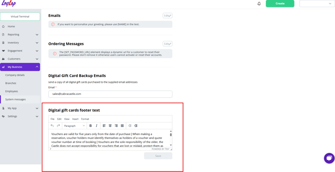 Footer digital