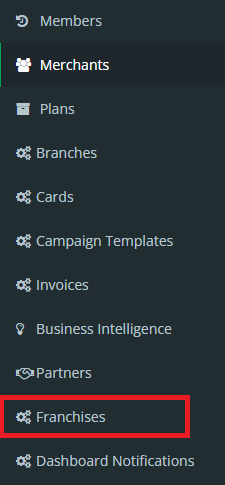 Franchises Admin portal