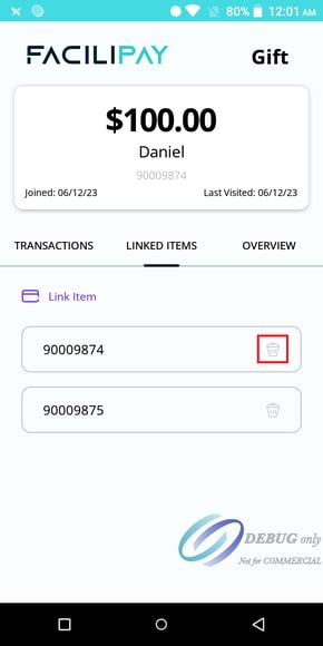 PAX Account Linked Items Unlinked Highlight