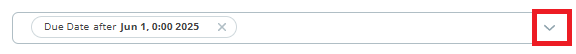 Orders Report Filter Arrow