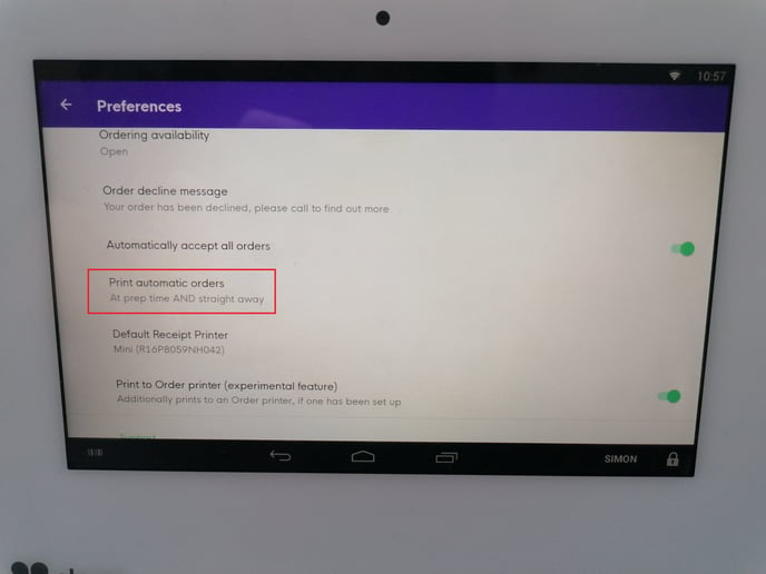 Print Timing Setting