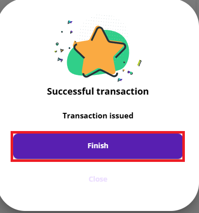 Successful Transaction Merchant Web App