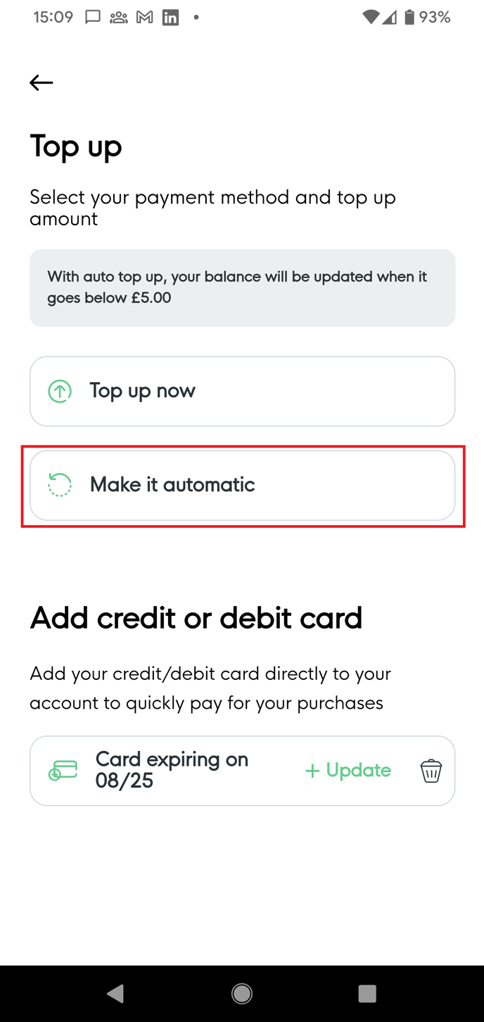 Top Up Automatic