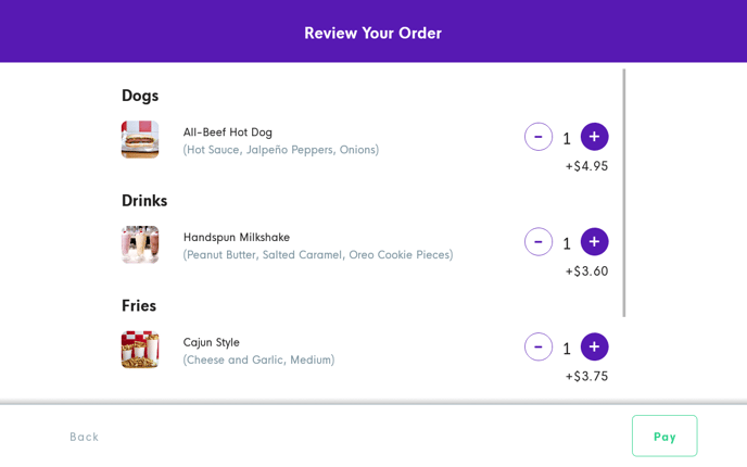 review your order